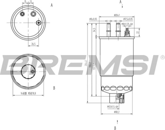 Drivstoffilter BREMSI FE0158 Drivstoffilter BREMSI FE0158