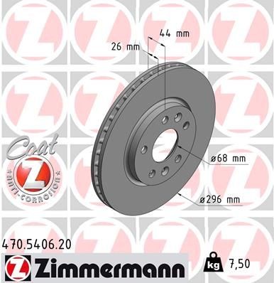 Bremseskive ZIMMERMANN 470.5406.20