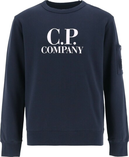 C.P. Company Collegegenser Total Eclipse Blue m. Hvit C.P. Company 10 år 140 Collegegenser Blå
