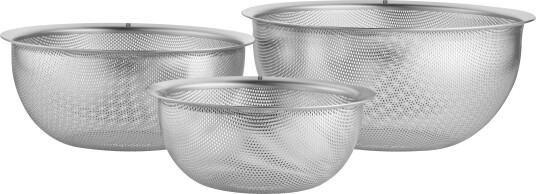 Zwilling Durkslag/Sil/Ångkok Set 3 St. S 16 Cm + M 20 Cm +  L 24 Cm. 18/10 Rostfritt Stål.   Silver   ONE SIZE