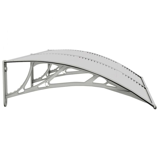 vidaXL Skjermtak grå 150x80 cm polykarbonat