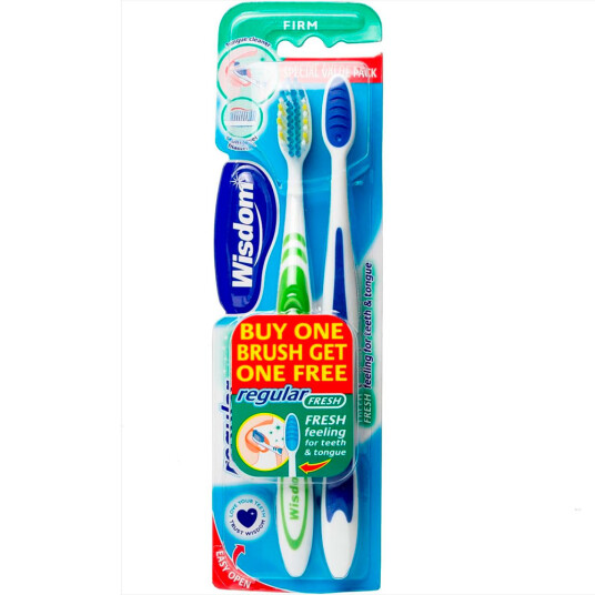 Harde tannbørster 2 pcs. WISDOM Regular Fresh Firm