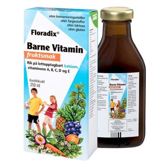 Floradix barnevitamin med fruktsmak 250 ml Floradix barnevitamin med fruktsmak 250 ml