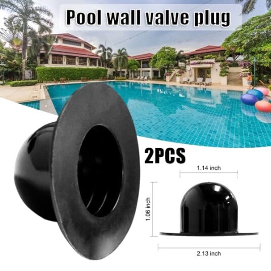 [NT]2 stk Veggplugg Erstatning Montering Bassengfilter Myk PVC plugg Pumpe Silstopper for bassenger 2 stk
