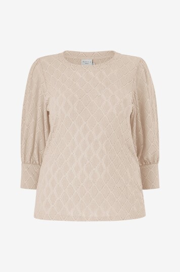 Kaffe Curve Bluse kcTia Lace Grå Kaffe Curve Bluse kcTia Lace Grå