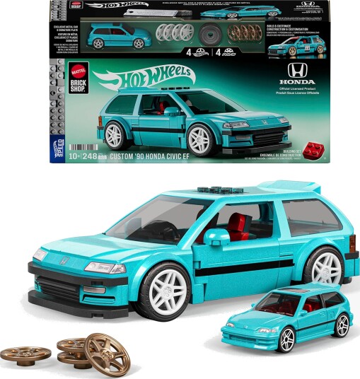 Mattel Brick Shop Hot Wheels Speed Series Byggesett Custom ’90 Honda Civic EF 248 Deler Mattel Brick Shop Hot Wheels Speed Series Byggesett Custom ’90 Honda Civic EF 248 Deler