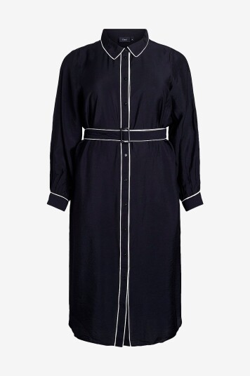 Zizzi Kjole mBelis L/S Blk Dress Svart