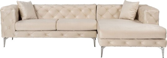 Beachport 3 seters Sofa med Høyre Sjeselong Beige Beachport 3 seters Sofa med Høyre Sjeselong Beige