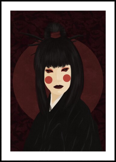 Dramatic Geisha Portrait Plakat / 50x70
