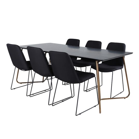 Venture Home Spisegruppe Venture Home Annika med 6 Muscot Stoler GR22108