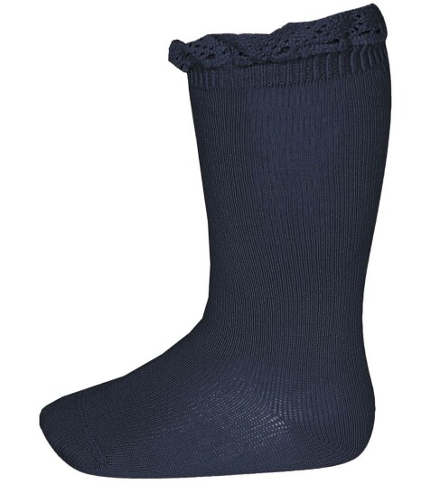 Condor Knestrømper m. Blonder Navy 3 6 md Sokker Blå
