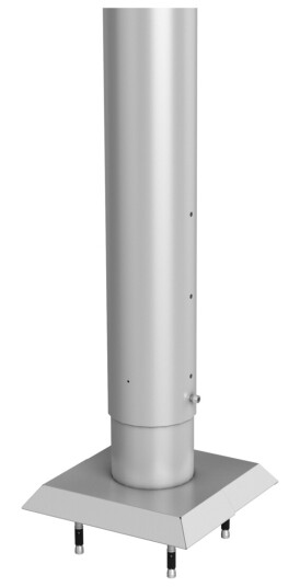 BIOHORT STOLPE FOR LEVEGG FOR FORANKRING 90 CM HØYDEJUSTERBAR SØLV METALLIC