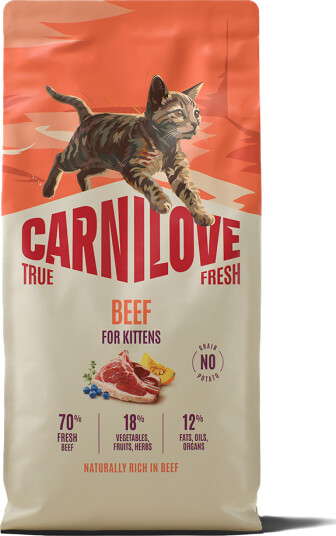 Carnilove True Fresh kattfôr for kattunger med storfekjøtt 6 kg Carnilove True Fresh kattfôr for kattunger med storfekjøtt 6 kg
