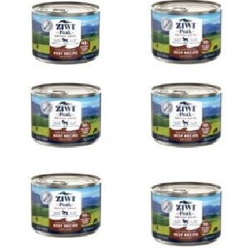 Ziwipeak - 6 x Beef wet food for dogs 170 gr