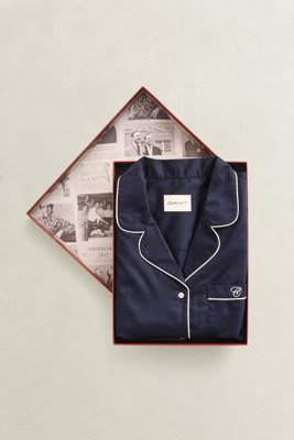 Gant Satin Pajama Set Navy L Gant Satin Pajama Set Navy L