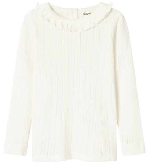 Lil- Atelier Rachel Nis Long Sleeve Slim Top Hvit 92 Lil- Atelier Rachel Nis Long Sleeve Slim Top Hvit 92