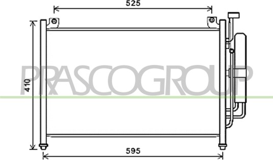 Kondensator, klimaanlegg PRASCO MZ309C001