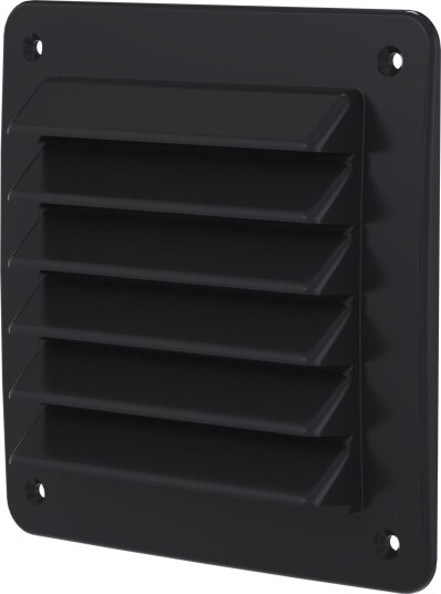 Klimatfabriken 55032 Ytterveggsgitter 150 × 150 mm, Pp Svart Klimatfabriken 55032 Ytterveggsgitter 150 × 150 mm, Pp Svart