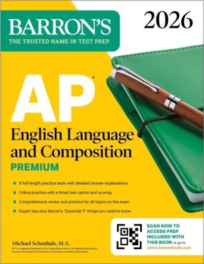 AP English Language and Composition Premium 2026: Prep Book with 8 Practice Tests + Online Practice