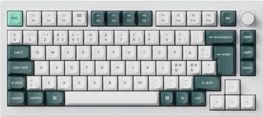 Keychron Q1 HE 75% Gamingtastatur Trådløst RGB Hvit ISO Nordisk