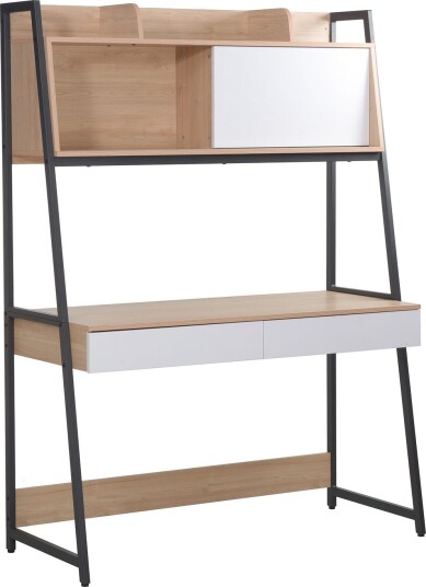 Desk HOME4YOU - eik / hvit / brun
