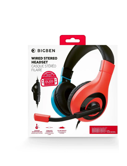 Big Ben Wired Stereo Headset Red/Blue Big Ben Wired Stereo Headset Red/Blue