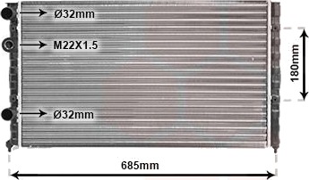 VAN WEZEL 58002124 Radiator motorkjøling VAN WEZEL 58002124 Radiator motorkjøling