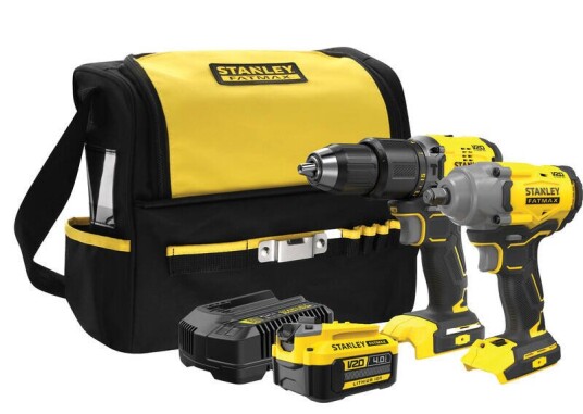 Stanley SFMCK217M1S Kombosett Slagskrutrekker & Drill 18V 4.0Ah Stanley SFMCK217M1S Kombosett Slagskrutrekker & Drill 18V 4.0Ah