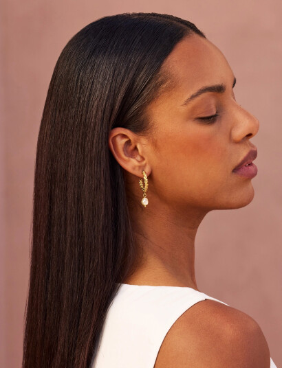 Caroline Svedbom Gemma Pearl Loops Gold Gold ONE SIZE
