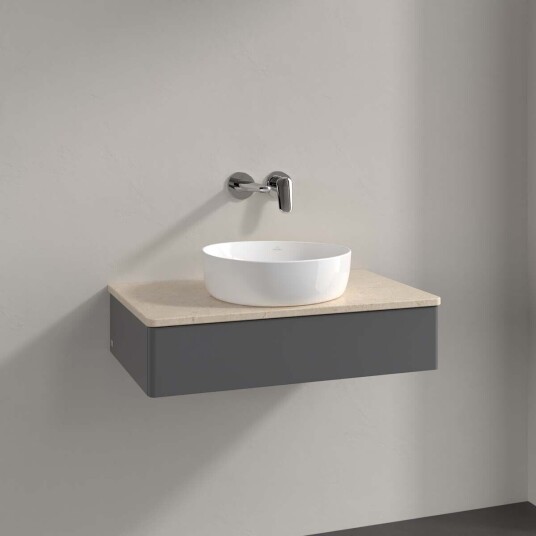 Villeroy & Boch Antao Servantskap med 1 skuff 80x50x19 cm u/lys Antrasitt/Crème