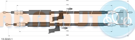 Tautrekk, håndbremse ADRIAUTO 13.0243.1