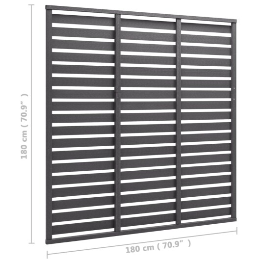 vidaXL Gjerdepanel WPC 180x180 cm grå