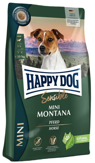 Happy Dog Mini Montana Hundefôr med Hest og Poteter 4kg - Kornfritt Tørrfôr for Voksne Hunder