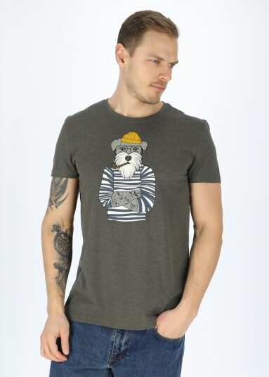 Denim Factory San Diego Tee Olive Melange L T-Shirts