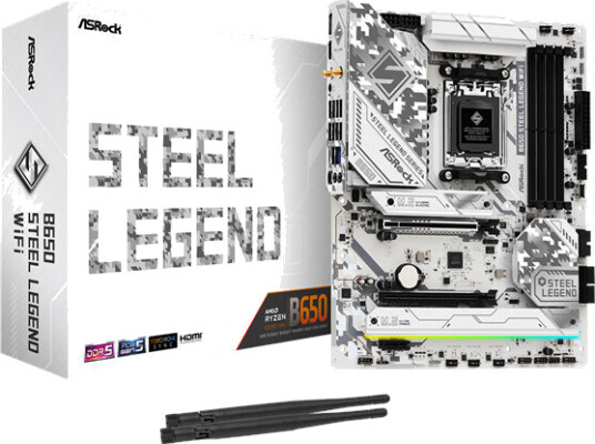 ASRock B650 Steel Legend Hovedkort ATX med Wi-Fi 6E og DDR5 støtte ASRock B650 Steel Legend Hovedkort ATX med Wi-Fi 6E og DDR5 støtte