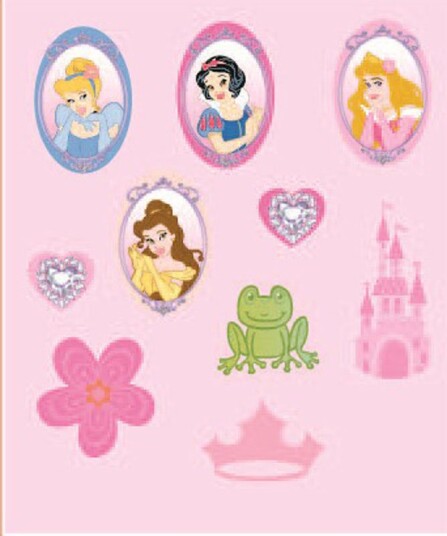 Disney Princess Veggdekor 10stk Disney Princess Veggdekor 10stk