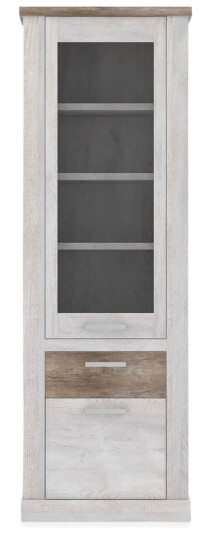 Vitrineskap Breage 41x71 cm Brun | Hvit