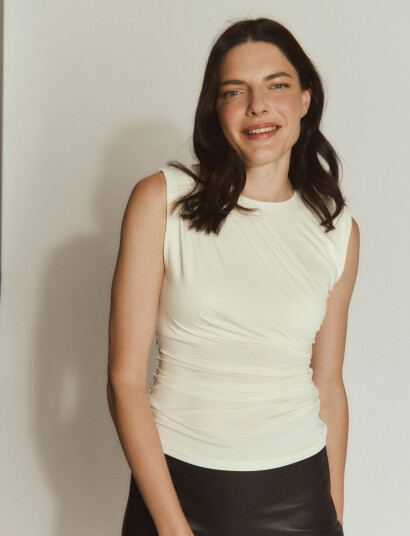Rosemunde Rwbillie Sl Drape Top Cream 44 Rosemunde Rwbillie Sl Drape Top Cream 44