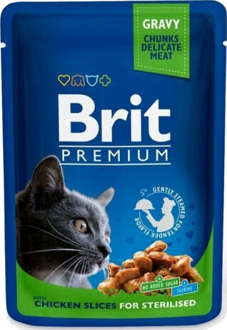 Brit Premium Porsjonsposer Med Kylling For Steriliserte Katter