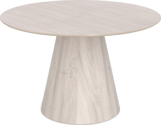 Siena Spisebord Rundt 130 cm Finér - Hvitpigmentert