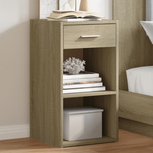 Nattbord sonoma eik 35x34x65 cm konstruert tre 840580