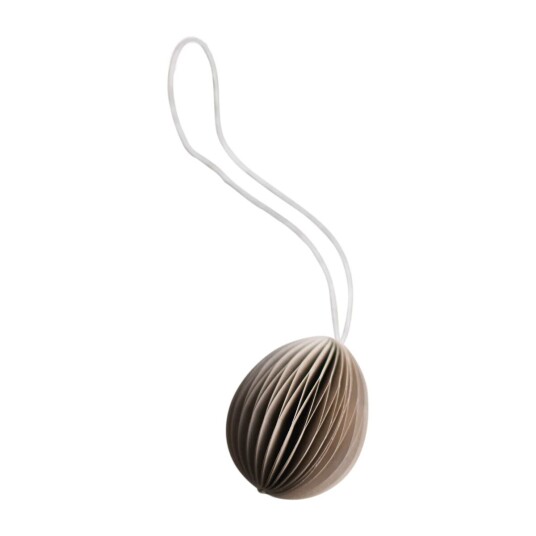 DBKD Ovoid påskedekor med oppheng papir small 4 cm Sand