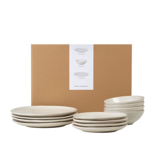 Broste Copenhagen - Nordic Vanilla middagssett 12 deler krem