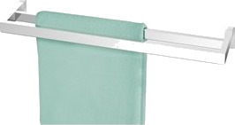 Zack Håndklelist dubbel LINEA Blank Blankt Rustfritt Zack Håndklelist dubbel LINEA Blank Blankt Rustfritt