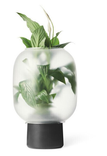 Gejst Nebl krukke med frostet glass Ø 26 cm Sort Gejst Nebl krukke med frostet glass Ø 26 cm Sort