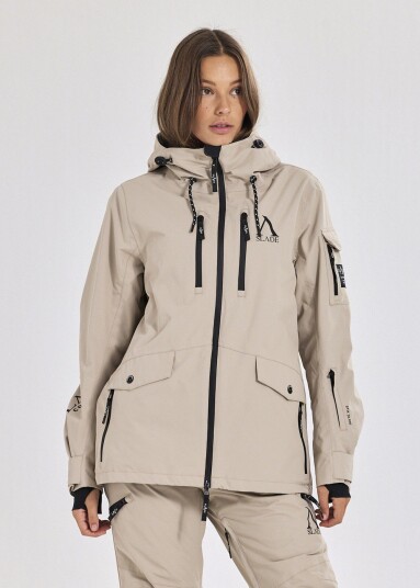 Slade Aspen Shell Jacket W Sand 36 Skijakker