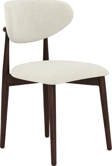 Molly spisestol i tre med stoffsete - Røkt eik/Beige