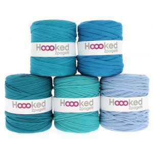 Hoooked Zpagetti Stoffgarn Unicolor 21 Turkis/Havblå Nyanser 1 stk. Hoooked Zpagetti Stoffgarn Unicolor 21 Turkis/Havblå Nyanser 1 stk.