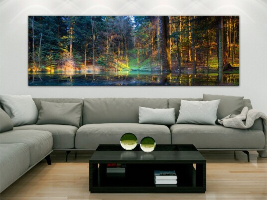 Tavla Pond in the Forest 1 Part Narrow 150x50