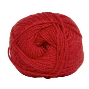 Hjertegarn Cotton nr. 8 Garn 4500 Rød